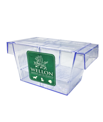 Acrylic Fish Isolation Box with Suction Cups, Aquarium Acclimation Hatchery Incubator for Baby Fishes Shrimp Clownfish and Guppy