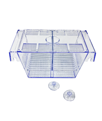 Acrylic Fish Isolation Box with Suction Cups, Aquarium Acclimation Hatchery Incubator for Baby Fishes Shrimp Clownfish and Guppy