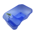 Plastic Breeding Tray Terrapin/Turtle Tank with Platform and Ramp, Blue