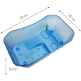 Plastic Breeding Tray Terrapin/Turtle Tank with Platform and Ramp, Blue
