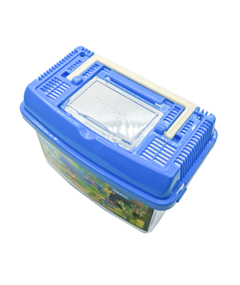 Plastic Fish Box Breeding Case with Handle Desktop Fish Bowl Portable Aquarium for Fish, Shrimp, Turtle, Small Animal