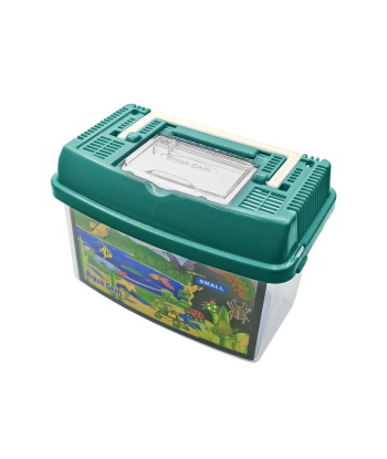 Plastic Fish Box Breeding Case with Handle Desktop Fish Bowl Portable Aquarium for Fish, Shrimp, Turtle, Small Animal