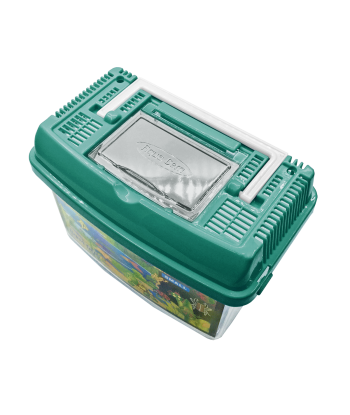 Plastic Fish Box Breeding Case with Handle Desktop Fish Bowl Portable Aquarium for Fish, Shrimp, Turtle, Small Animal