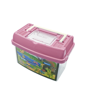 Plastic Fish Box Breeding Case with Handle Desktop Fish Bowl Portable Aquarium for Fish, Shrimp, Turtle, Small Animal