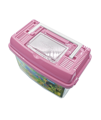 Plastic Fish Box Breeding Case with Handle Desktop Fish Bowl Portable Aquarium for Fish, Shrimp, Turtle, Small Animal