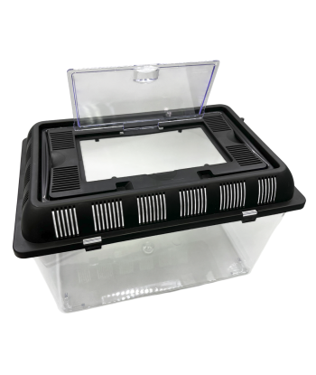 Plastic Fish Box Breeding Case with Handle Desktop Fish Bowl Portable Aquarium for Fish, Shrimp, Turtle, Small Animal